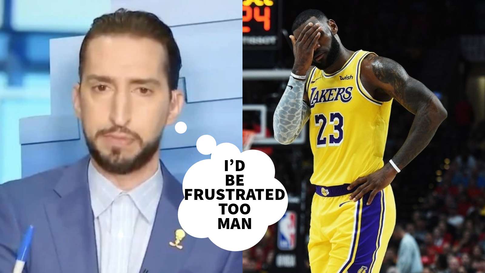 “I’d be frustrated too” Nick Wright goes beyond his way to defend LeBron James for purposely hitting Scottie Barnes