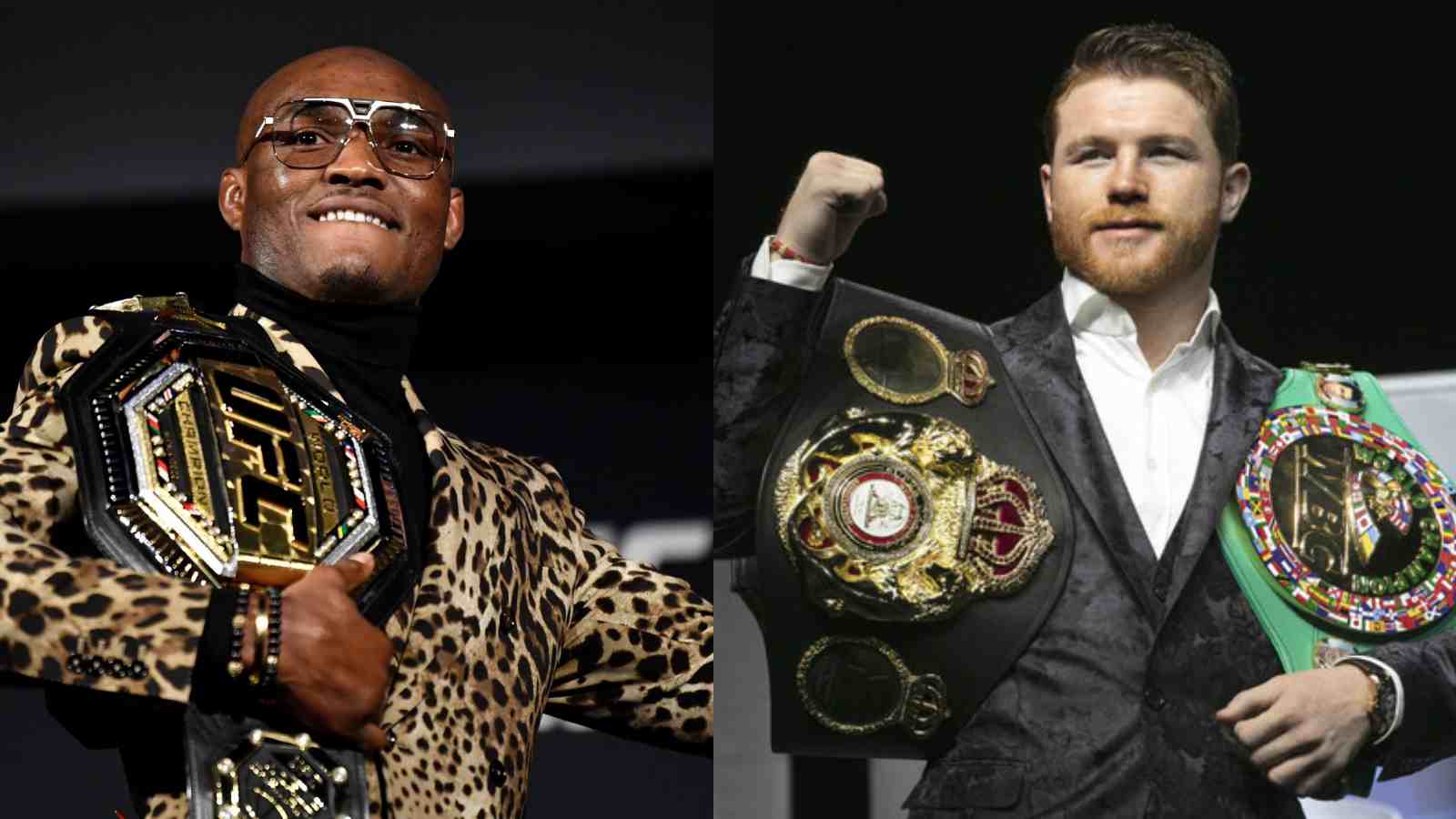 Kamaru Usman reacts to a fan-made trailer for a potential fight against Canelo Alvarez