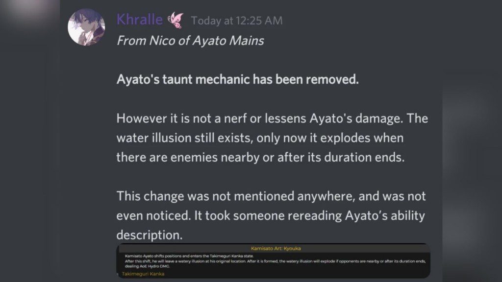 Genshin Impact 2.6 leaks reveal changes in Ayato’s elemental skill