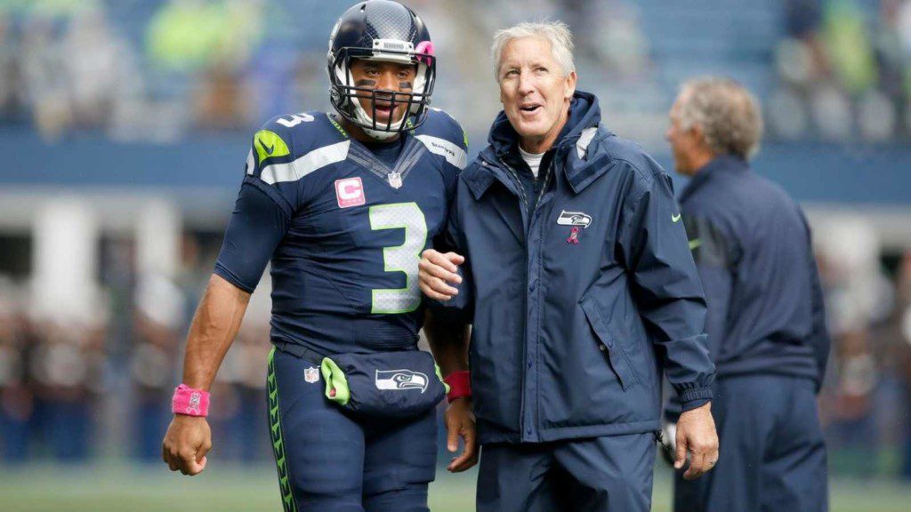 Russell Wilson and Pete Carroll