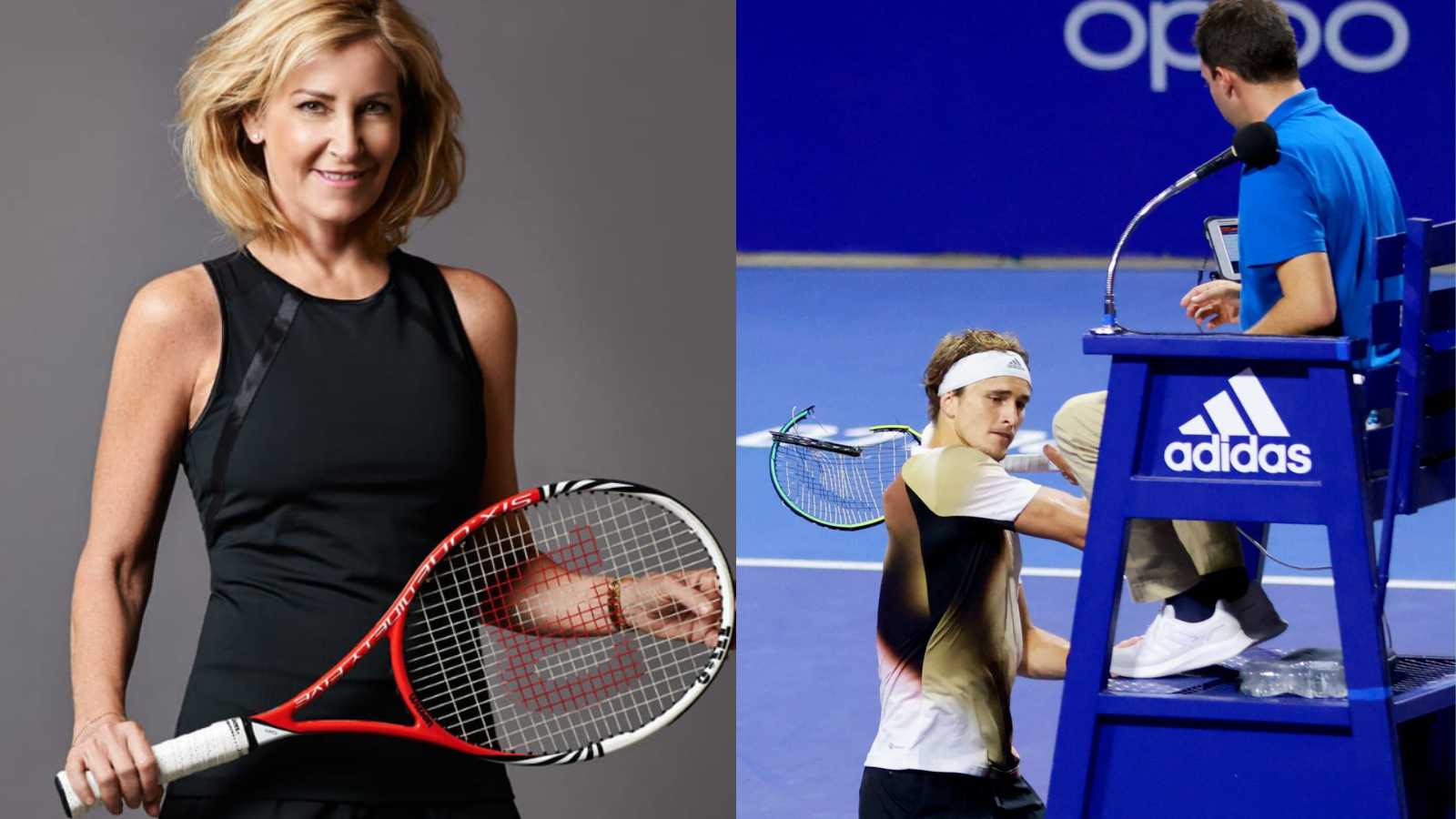 “The world of ‘men’ and ‘women’,” Tennis legend Chris Evert supports Serena Williams’ stand on Alexander Zverev’s outburst