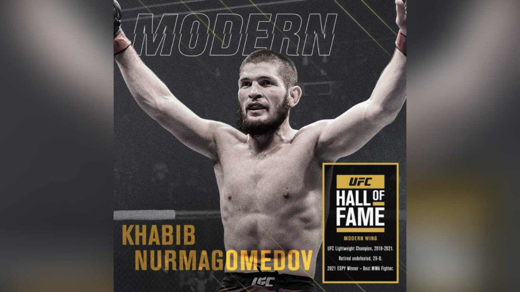 UFC Hall of Famer Khabib Nurmagomedov 