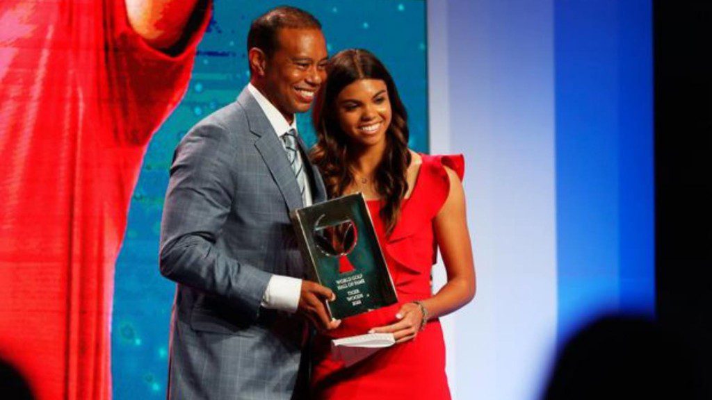 Tiger Woods with daughter Sam