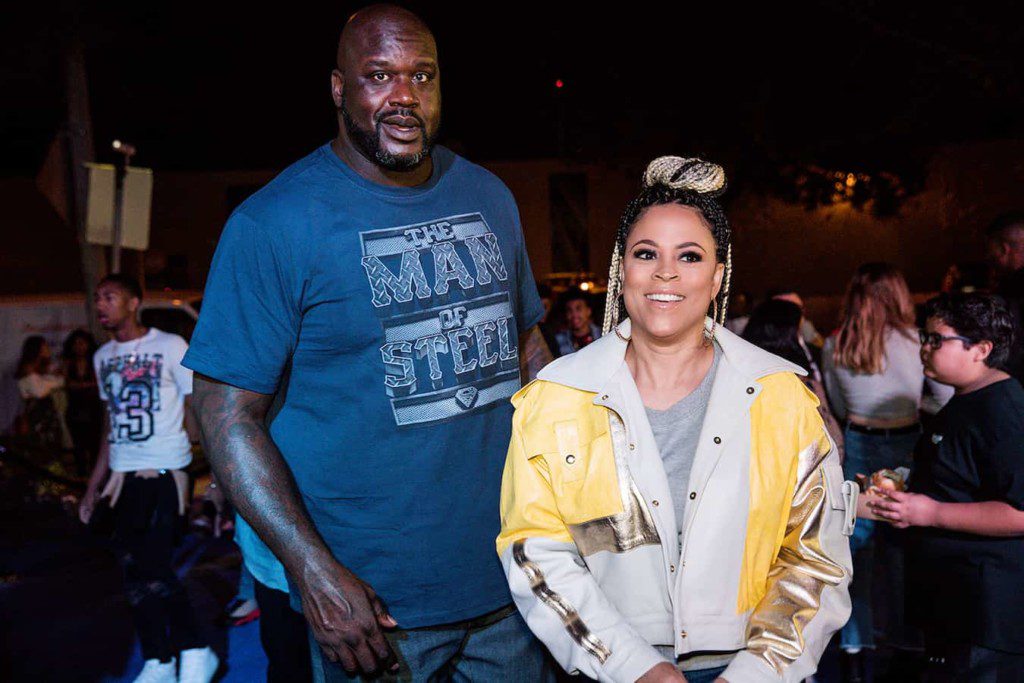 Shaquille O'Neal with ex-wife