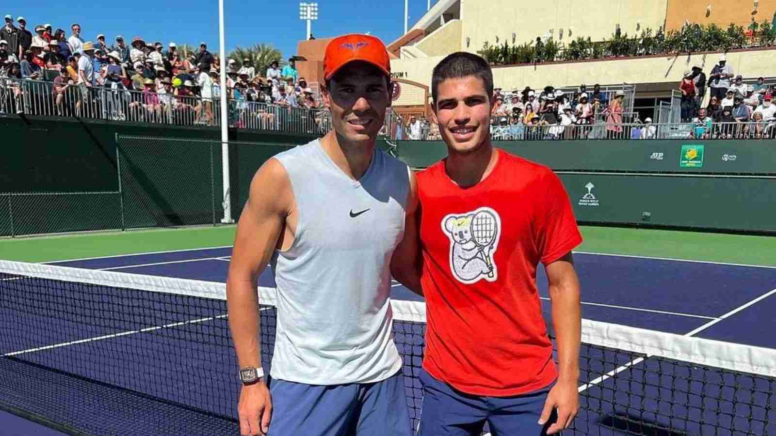 “Too good” Rafael Nadal left stunned by Carlos Alcaraz’s power on the practice courts of Indian Wells