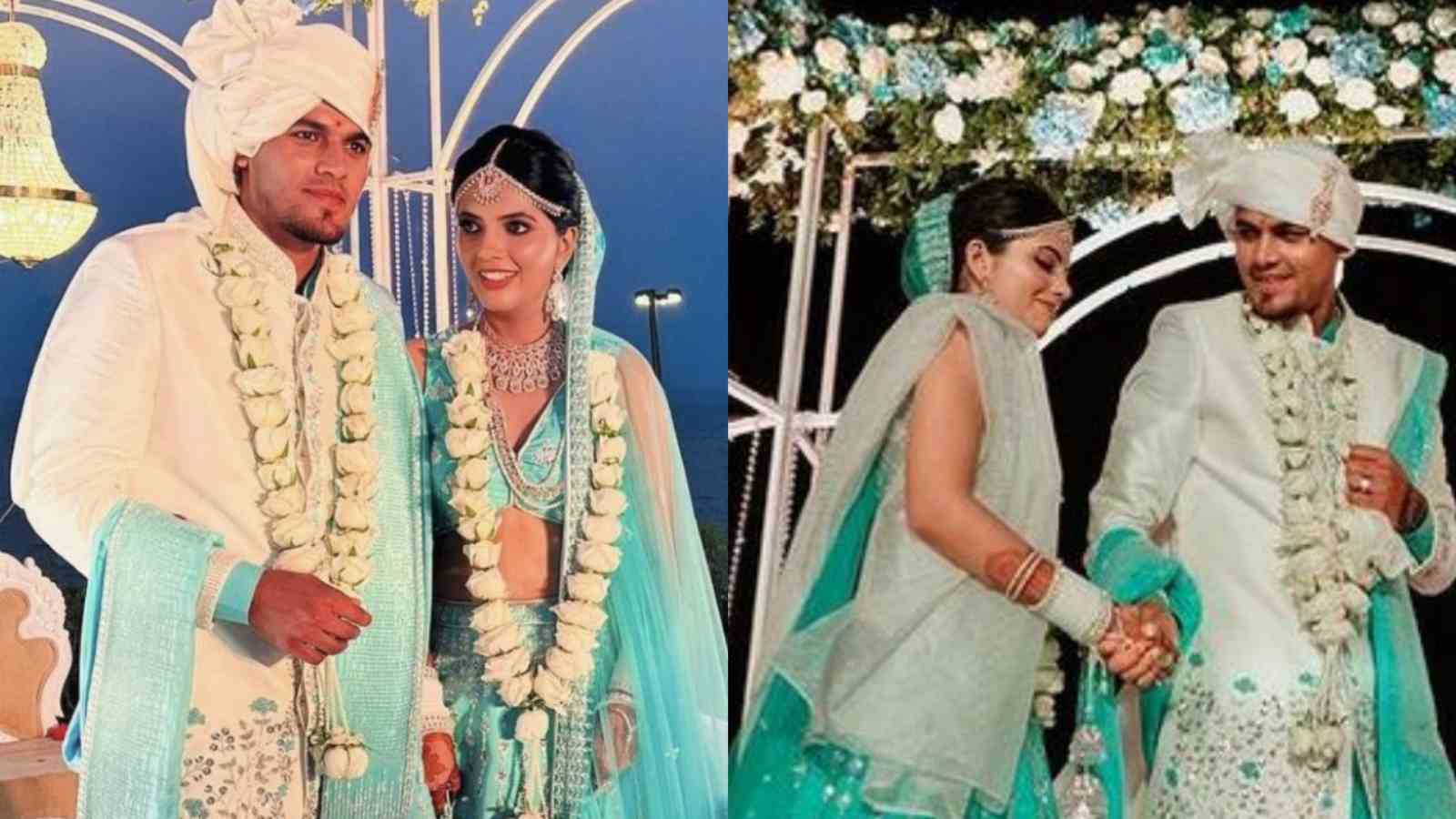 [Pictures] Rahul Chahar ties the knot with Ishani Johar in a grand wedding ceremony in Goa