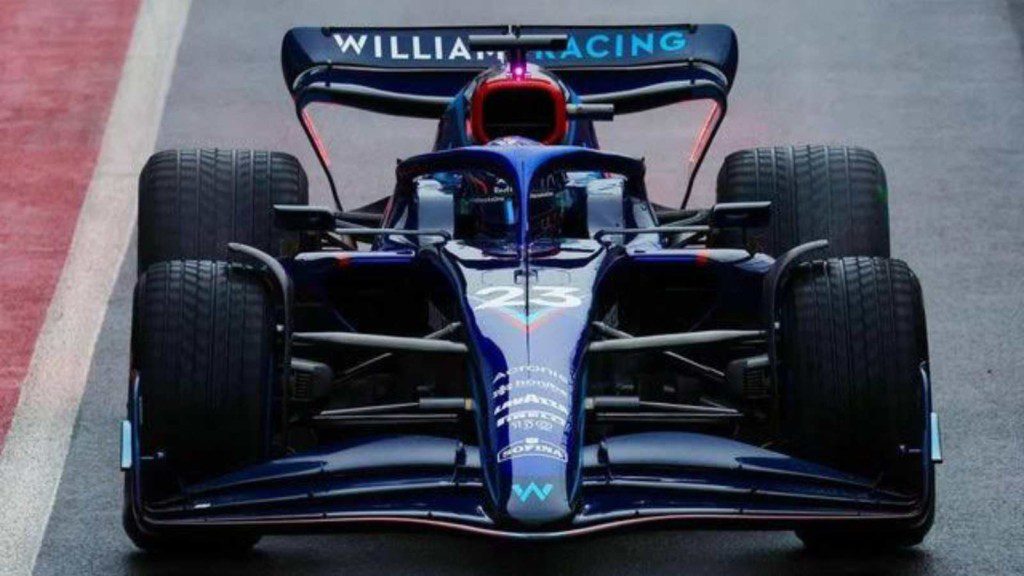 Alex Albon in Williams' FW44 at Barcelona