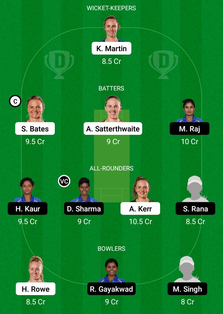 Dream 11 Fantasy Team 1 For NZ-W vs IND-W