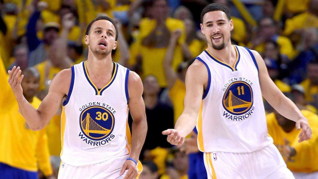 Stephen Curry and Klay Thompson