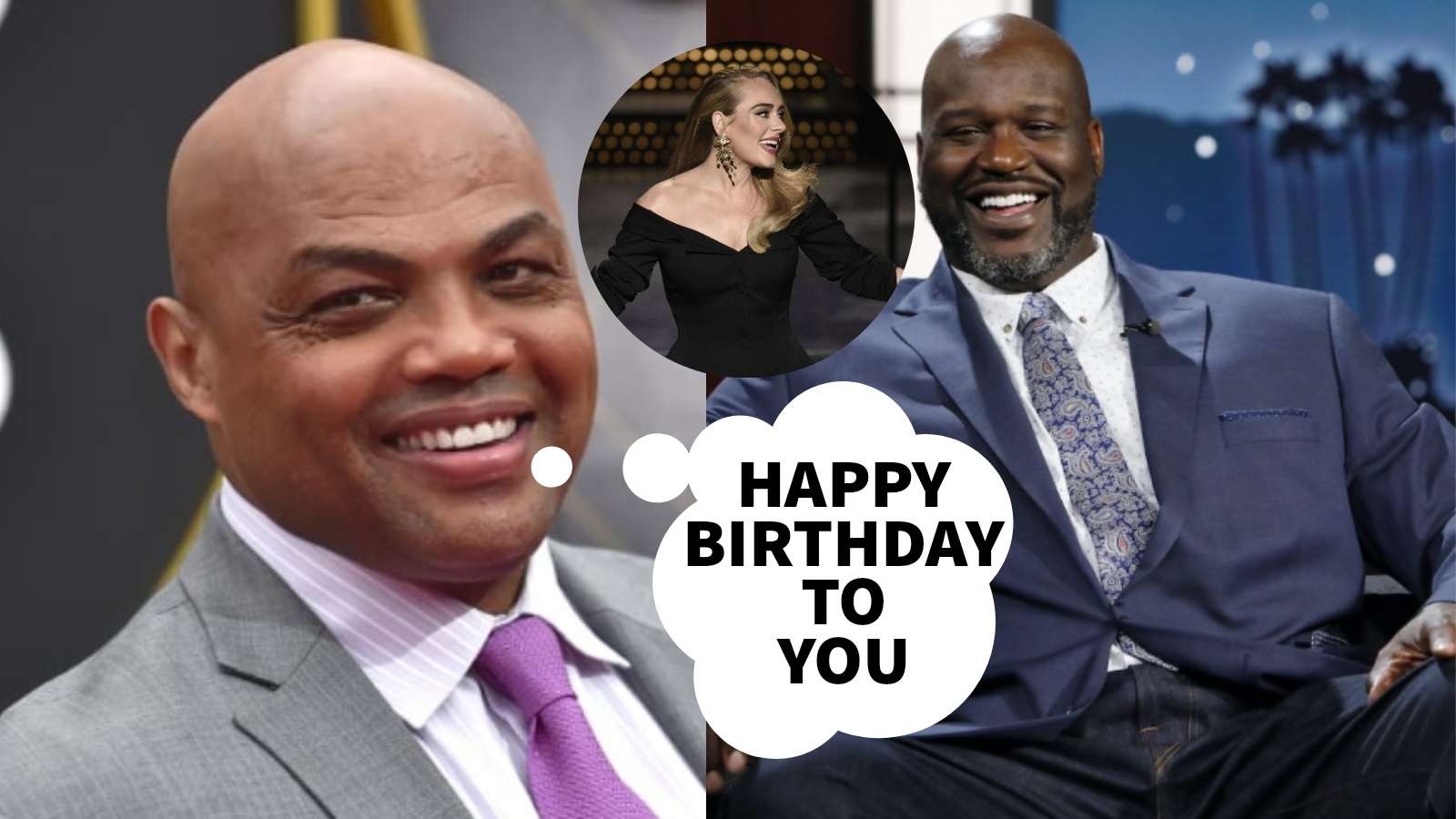 Charles Barkley performs a hilarious duet with Adele to wish Shaquille O’Neal on his Birthday