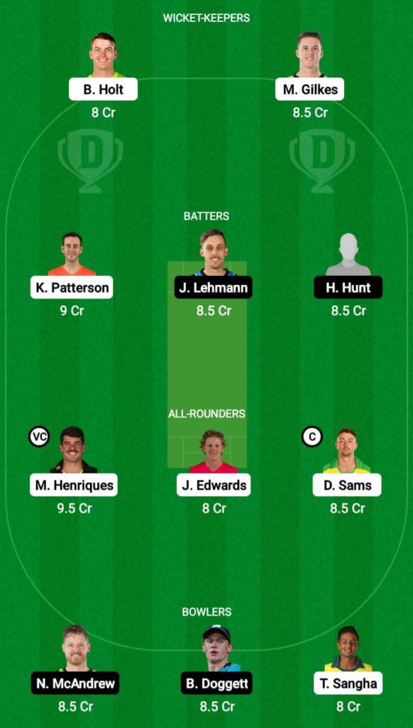 Dream 11 Fantasy Team 2 For NSW vs SAU 