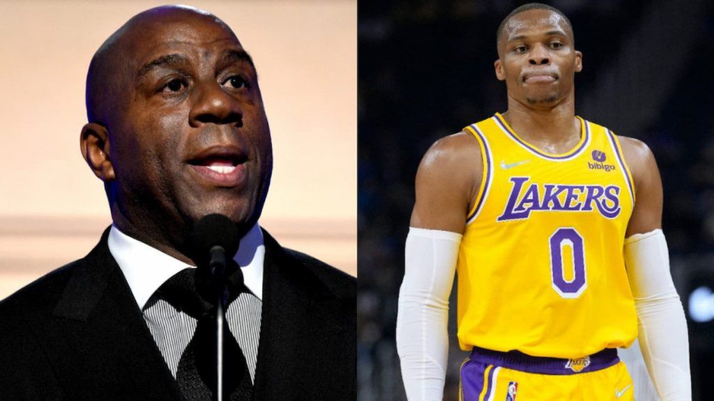 Magic Johnson and Russell Westbrook