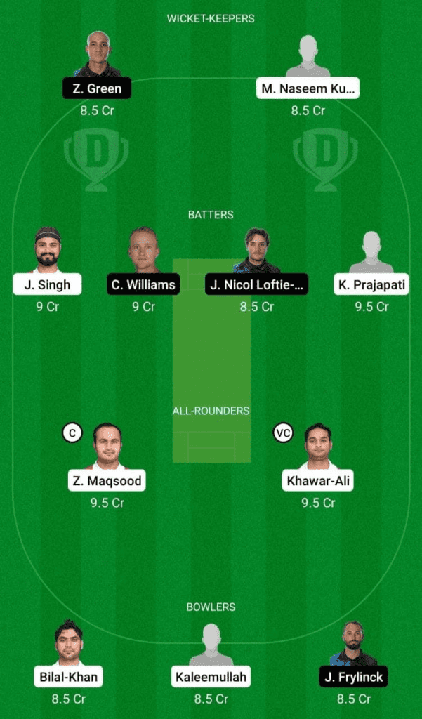 Dream 11 Fantasy Team 1 For OMN vs NAM