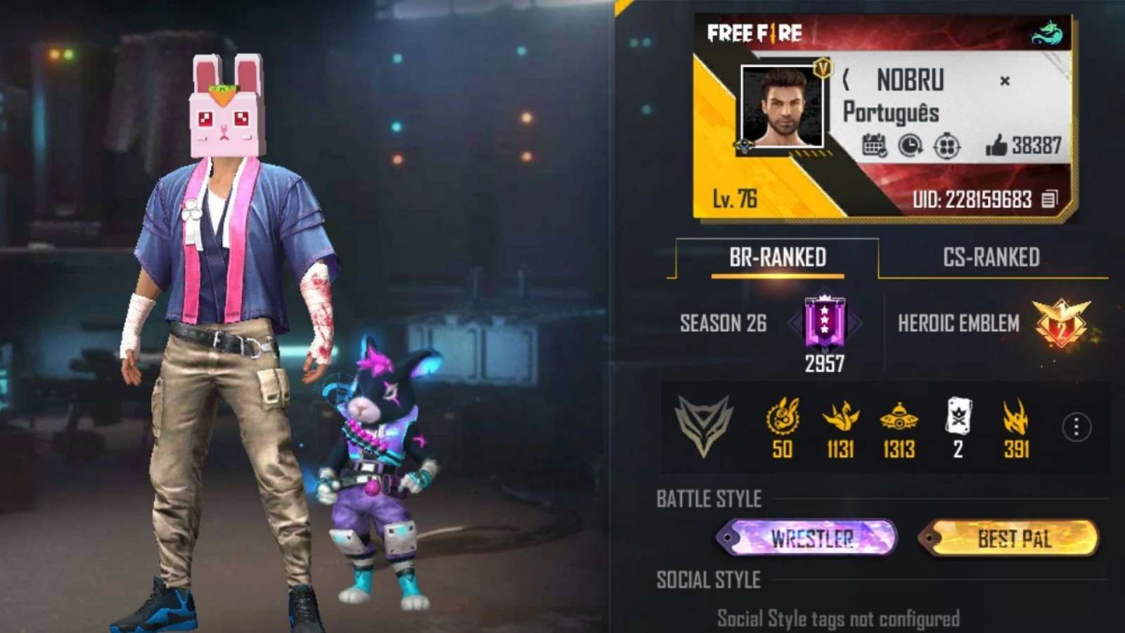 Nobru Free Fire MAX ID, Stats, K/D Ratio, YouTube Channel, Monthly Income And More For March 2022