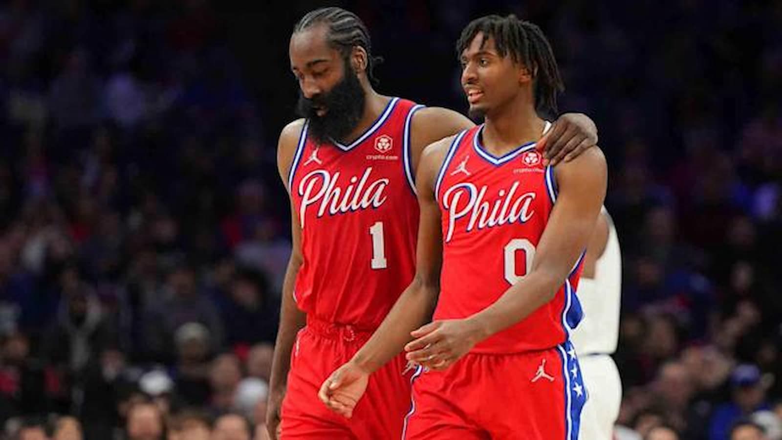 Sixers’ James Harden hilariously clowns Joel Embiid with ‘little bro’ Tyrese Maxey