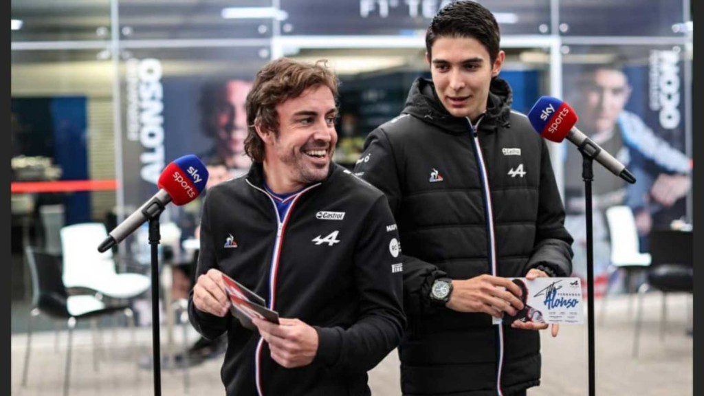 Esteban Ocon and Fernando Alonso