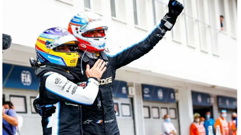 Esteban Ocon and Fernando Alonso