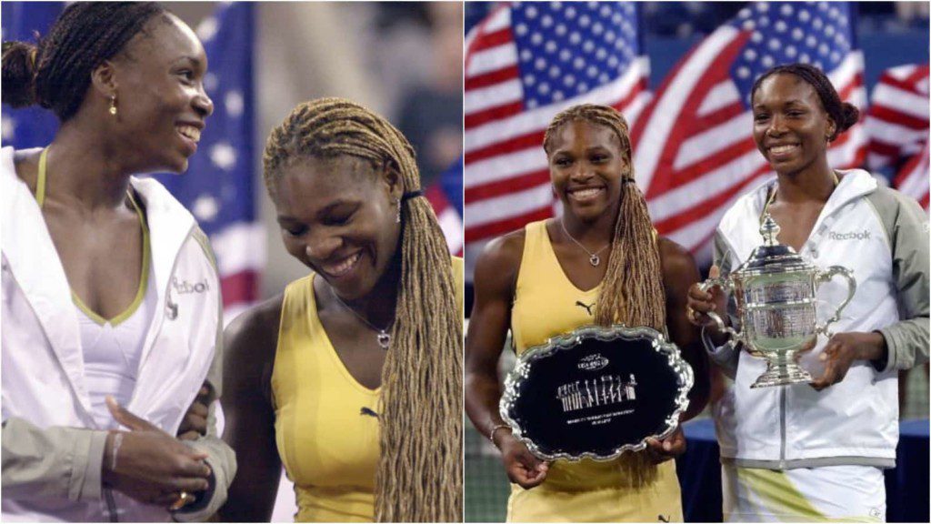 Venus and Serena Williams at the 2001 US Open Finals