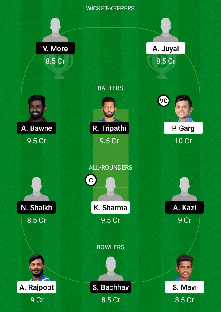 Dream 11 Fantasy Team 1 For UP VS MAH