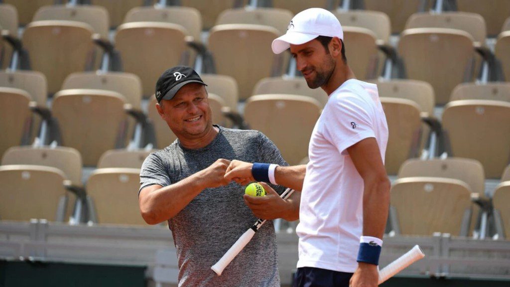 Marian Vajda and Novak Djokovic