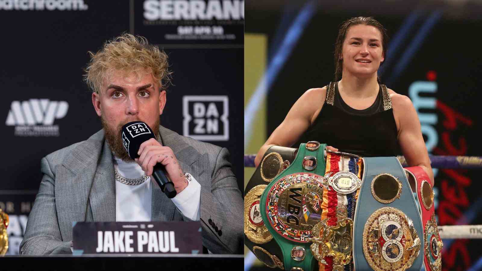 “The only real thing is you,” Jake Paul blasts Eddie Hearn in a sneaky war of words whilst respecting Katie Taylor’s legacy