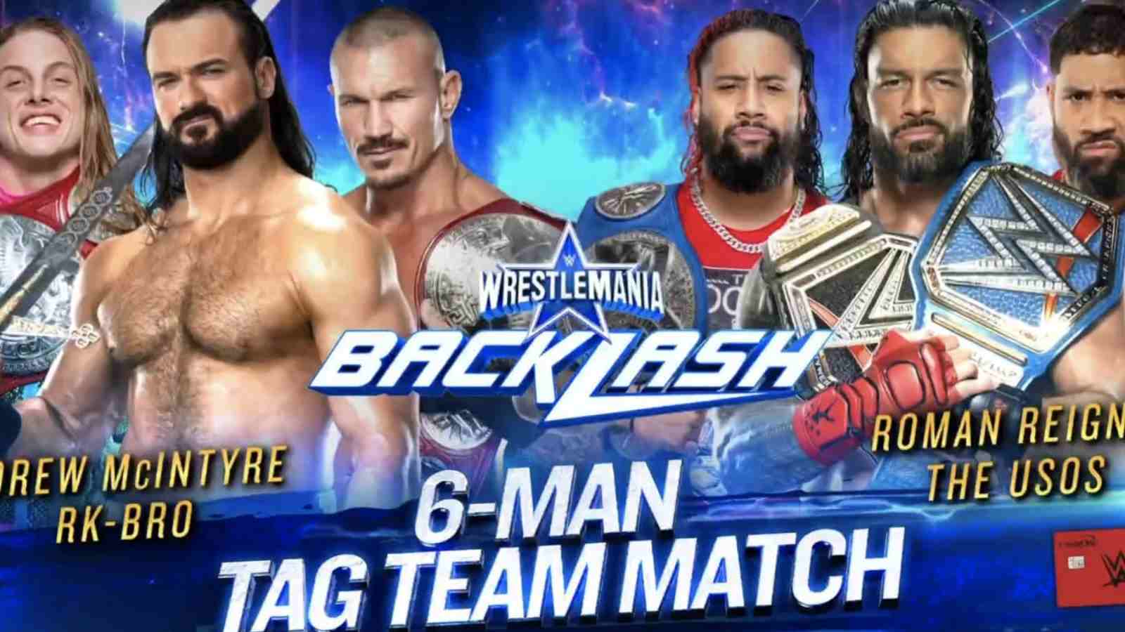 Who will emerge as the winner of The Usos and Romain Reigns vs RK-Bro and Drew McIntyre at WrestleMania Backlash?