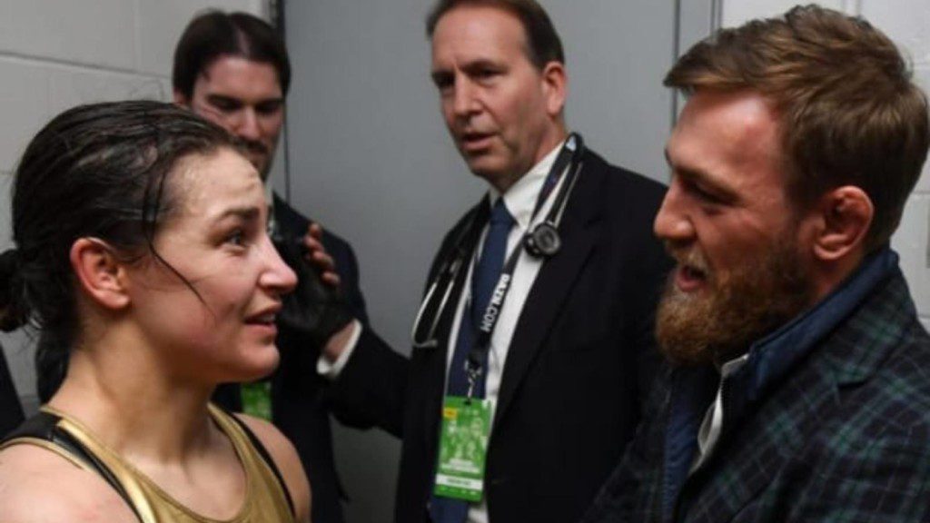 Conor McGregor with Katie Taylor