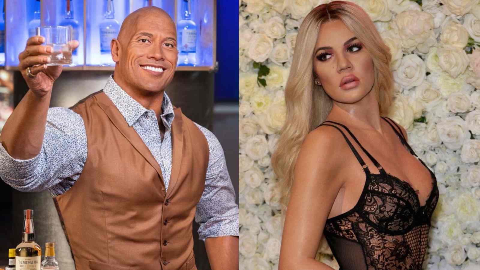 “Give me some glutens”; Dwayne Johnson hilariously compares his wax statue at Madame Tussauds with that of Khloe Kardashian