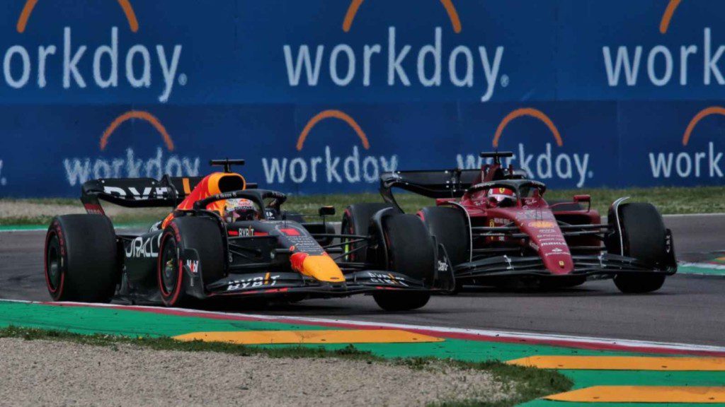 Red Bull and Ferrari in Imola