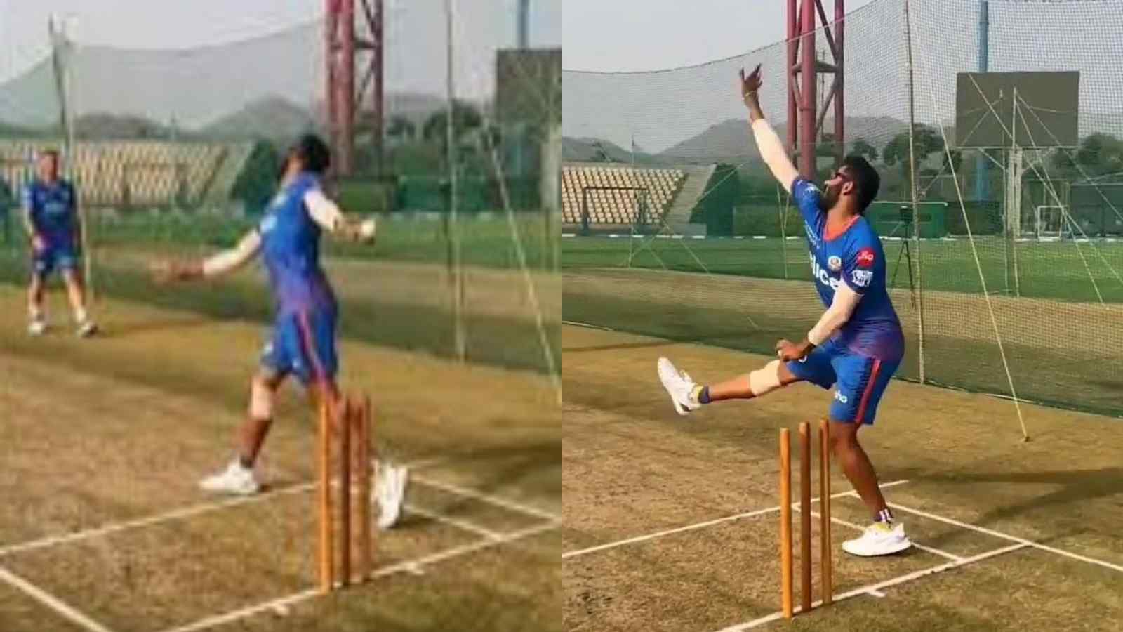 WATCH: Jasprit Bumrah bowls with left hand, hits the stumps while practicing