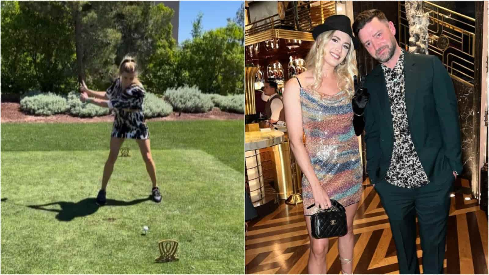 WATCH: “Golf Course Files” Eugenie Bouchard attends a star-studded event hosted by Justin Timberlake