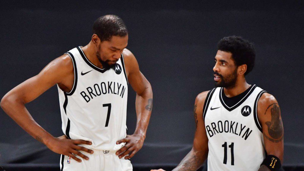 Kyrie Irving And Kevin Durant of Brooklyn Nets