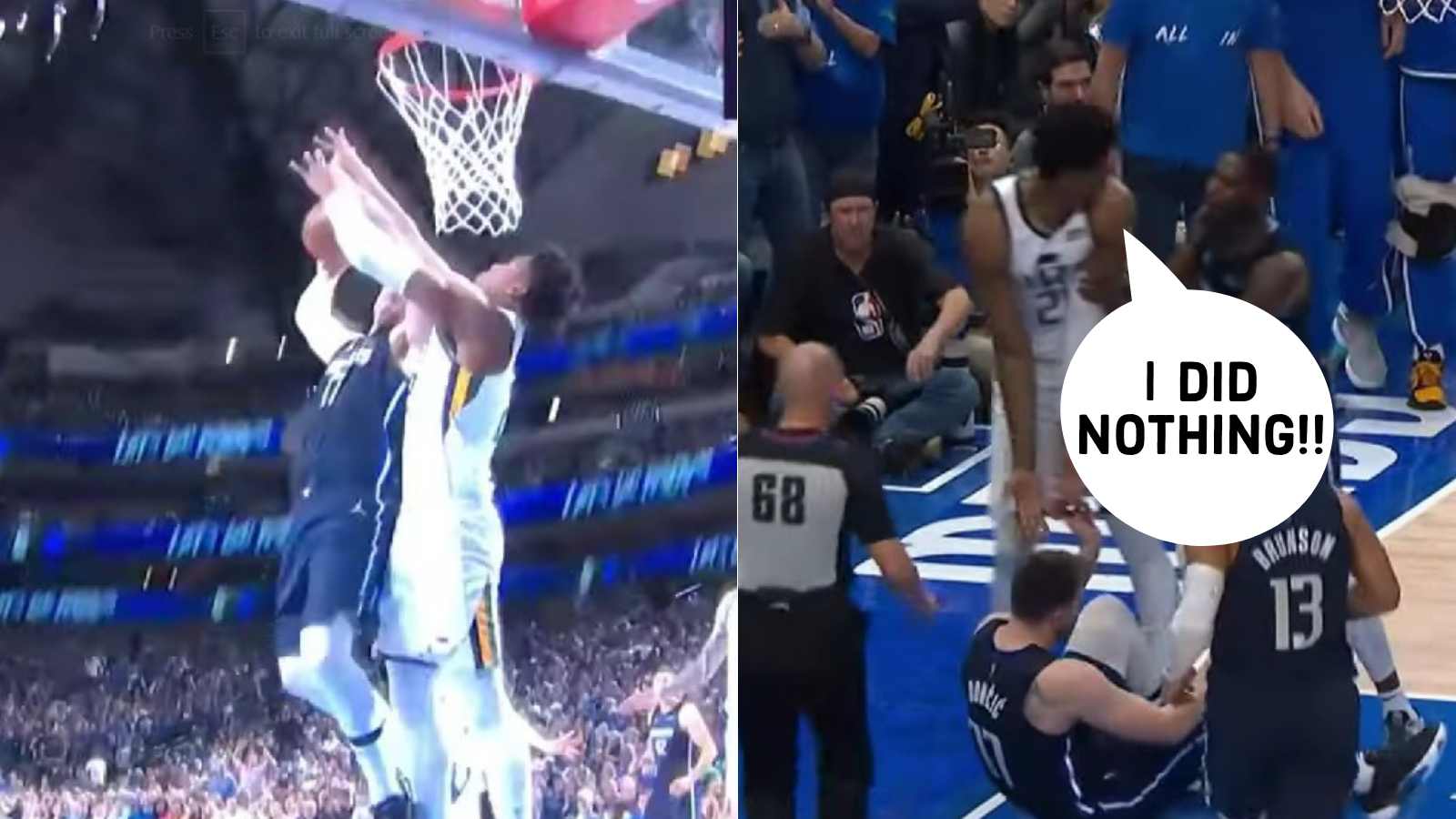 “You might be one of the best but you ain’t posturizing me” Hassan Whiteside and Luka Doncic get into an ugly spat as Mavs demolish Jazz in Game 5