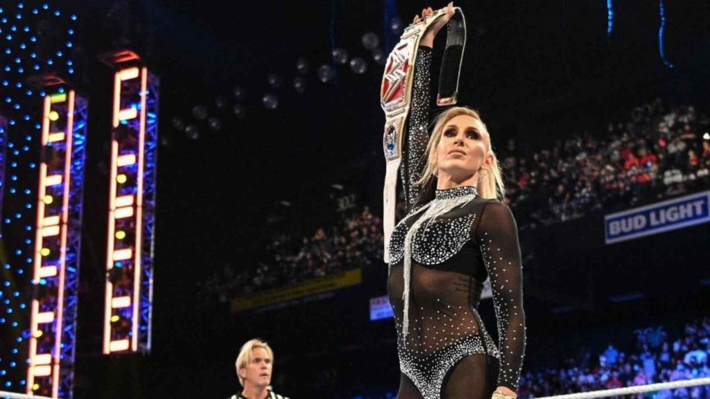 13-time Women's Charlotte Flair can wrestle men if allowed to.