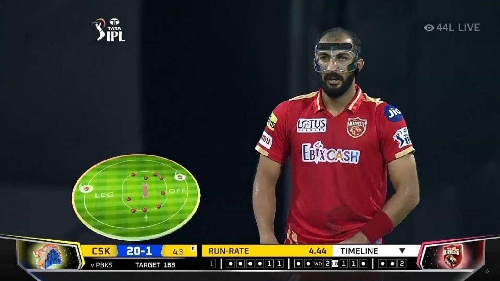 PBKS pacer Rishi Dhawan spotted in unique face mask