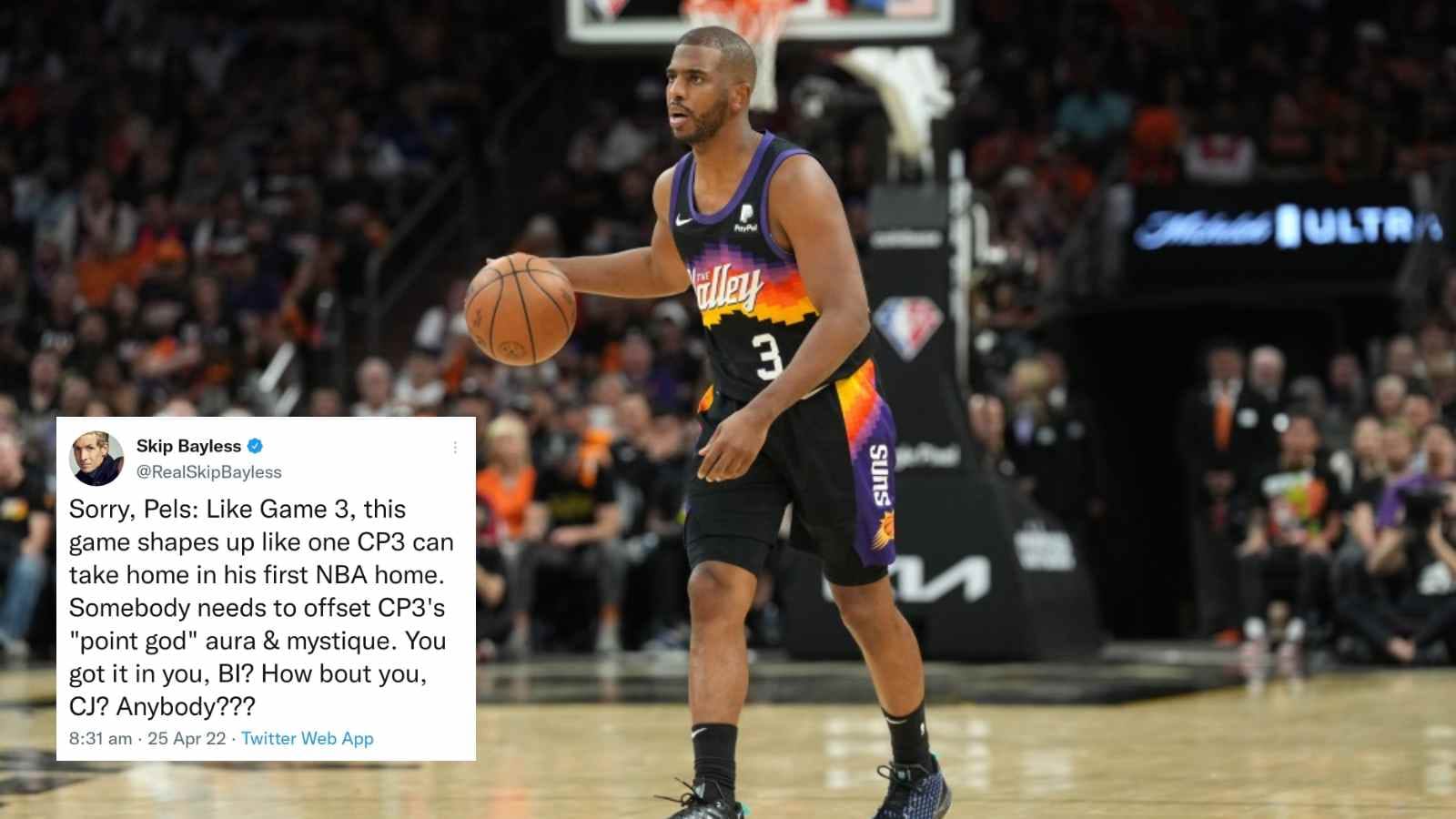 “How can he criticize CP3 days after he heaped applause” NBA Fans call out Skip Bayless for having  double-standards against Chris Paul as Pelicans brutally beat Suns in Game 4