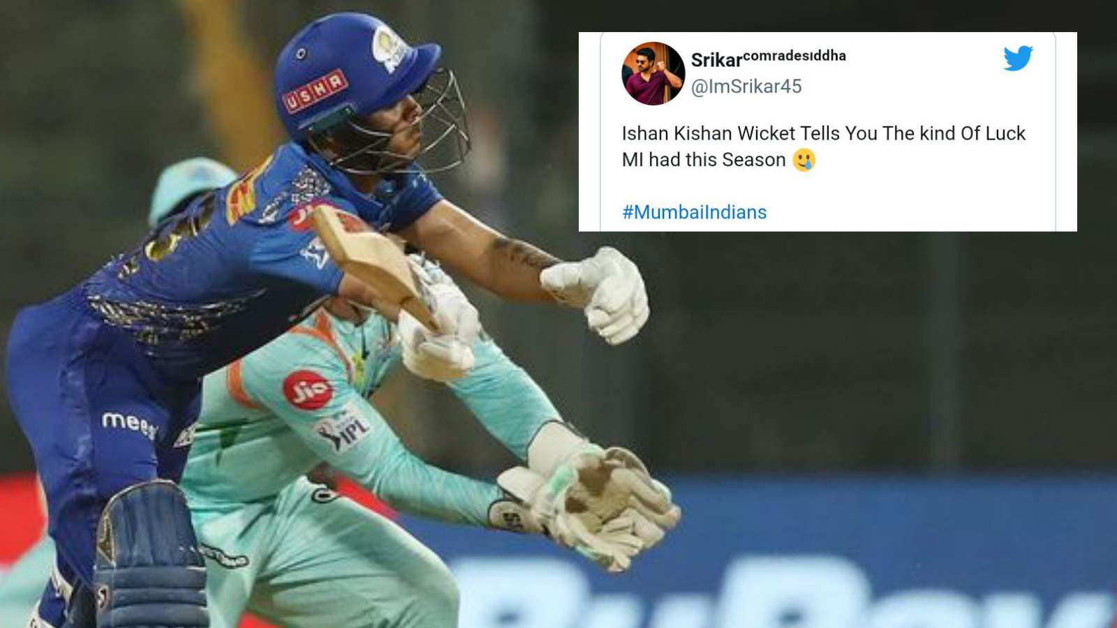 “Unlucky Ishan Kishan” – Fans troll Mumbai Indians opener as he gets out in bizarre fashion