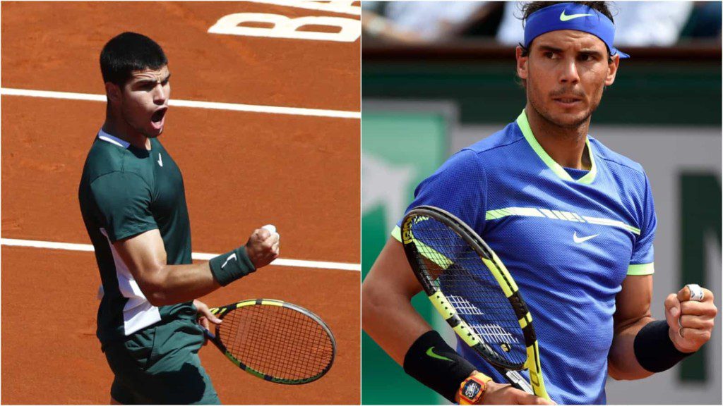 Carlos Alcaraz and Rafael Nadal