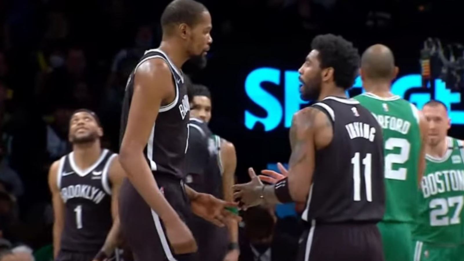 “How can we be so bad?” Nets star Kyrie Irving and Kevin Durant get into heated exchange after consecutive turnovers