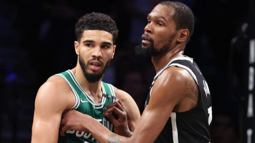 Jayson Tatum and Kevin Durant