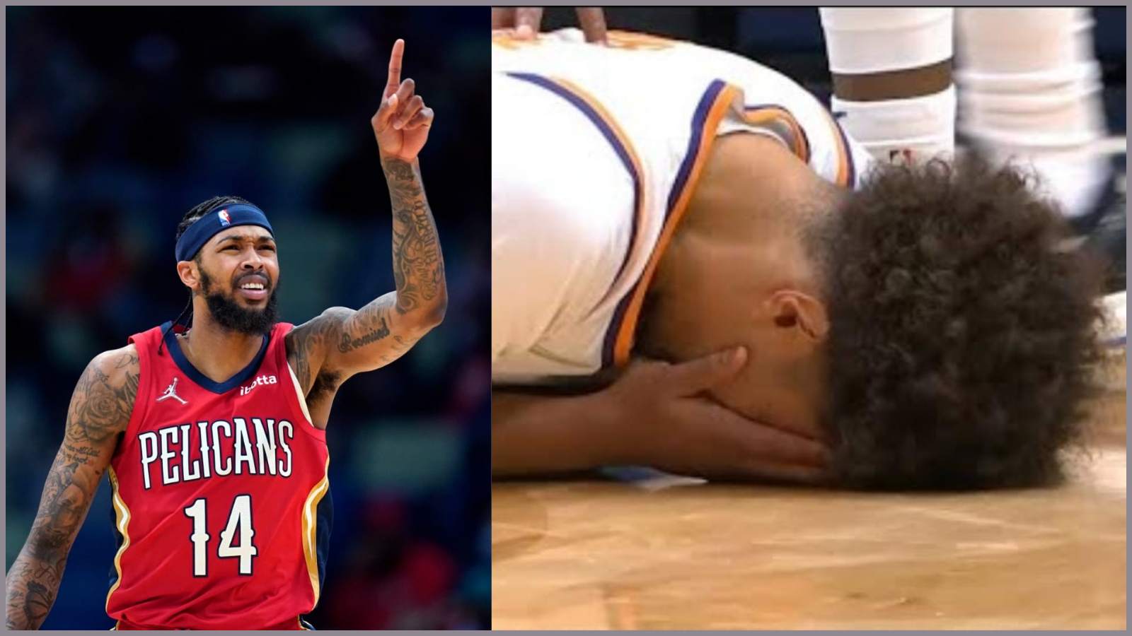 “That’s Jackie Chan’s Kung-Fu slap” NBA fans reacts as Brandon Ingram breaks Cam Johnson’s face in Game 3