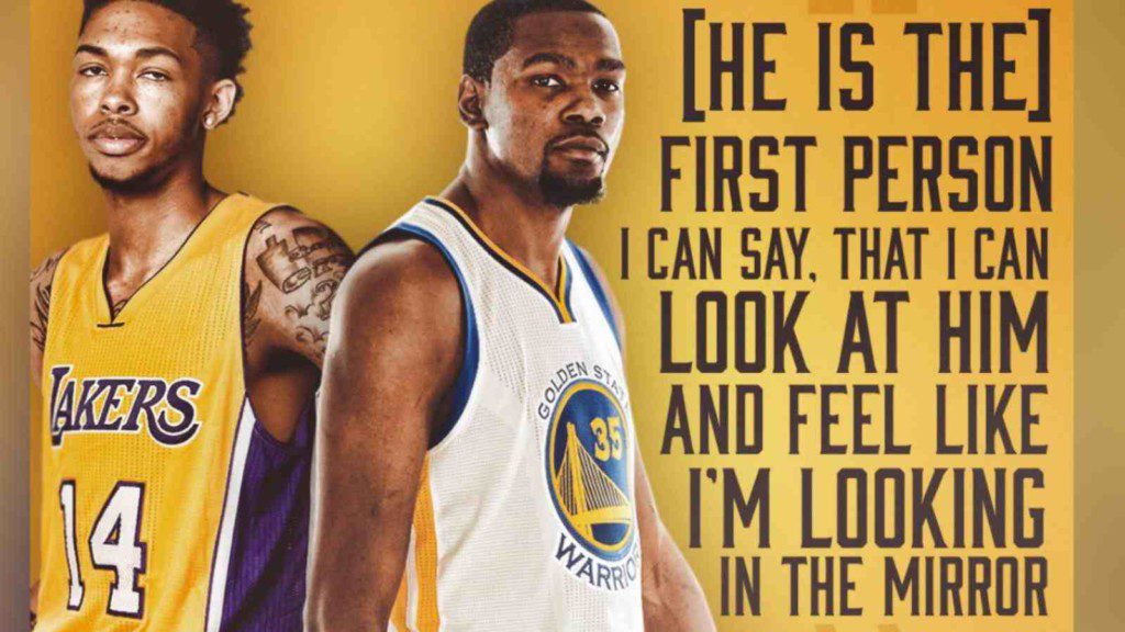 Kevin Durant on Brandon Ingram