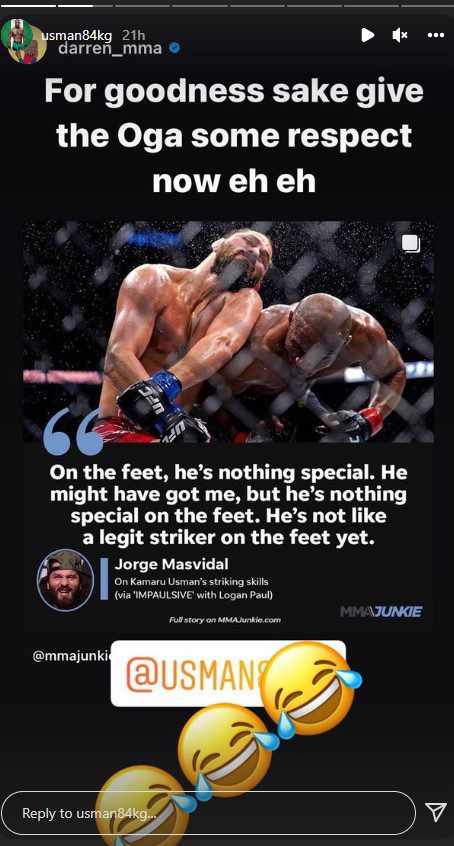 Kamaru Usman Jorge Masvidal