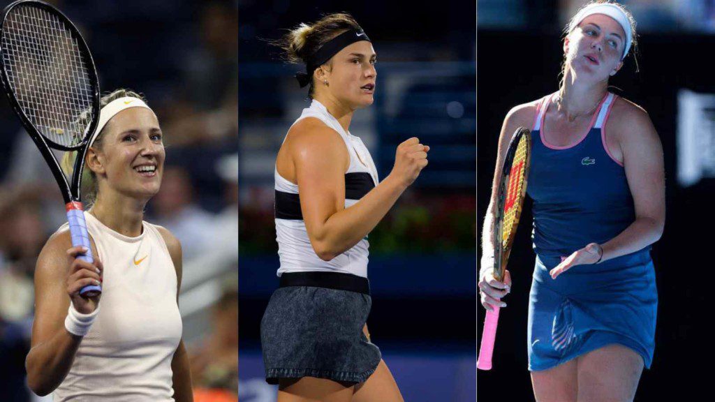 Victoria Azarenka, Aryna Sabalenka, and, Anastasia Pavlyuchenkova