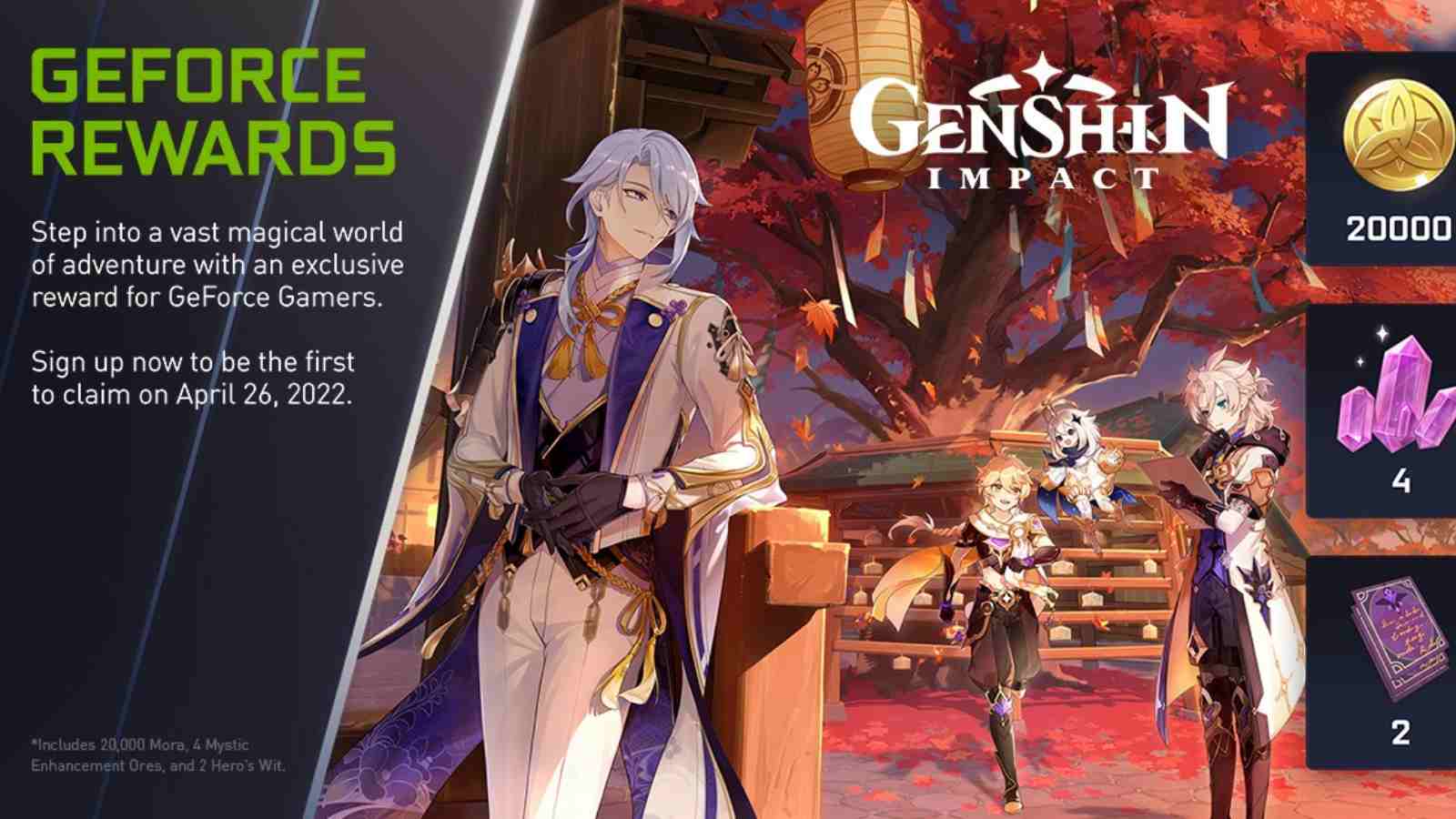 HoYoverse brings Genshin Impact GeForce reward bundle: Claim Mora and other exclusive items!