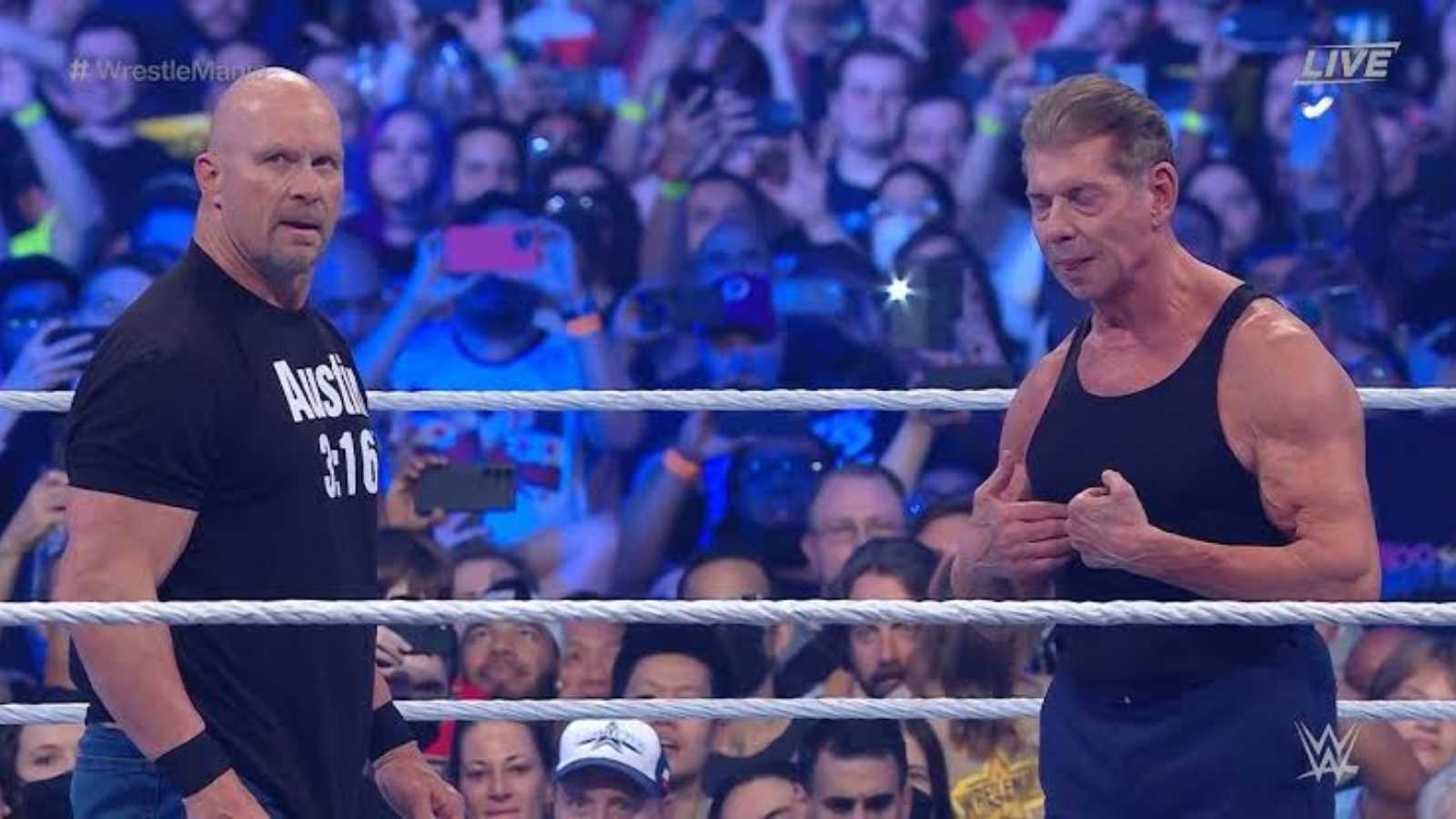 “I am 100%” ; Steve Austin is open to appearing at WrestleMania 39 if Vince McMahon calls