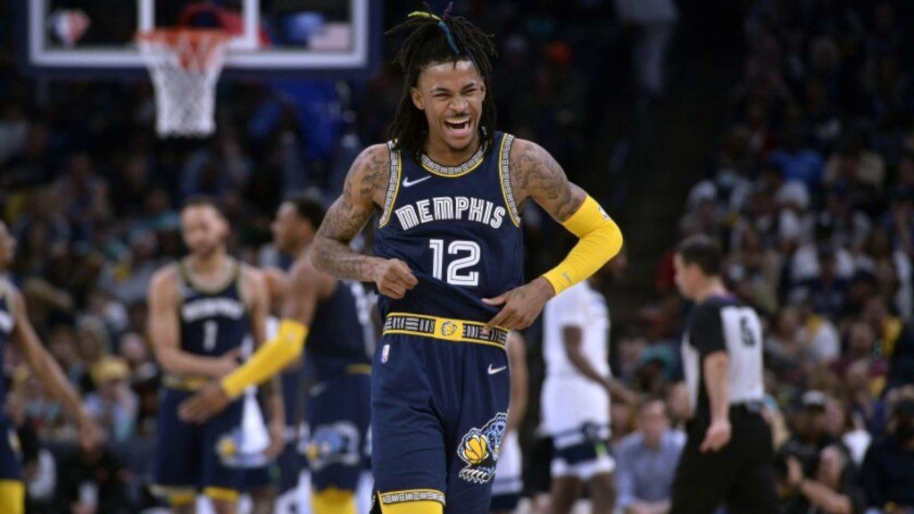 JA Morant in action against the Timberwolves