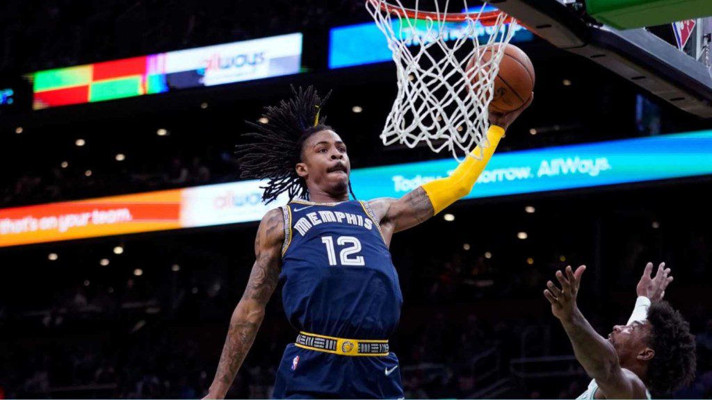 JA Morant in action against the Timberwolves