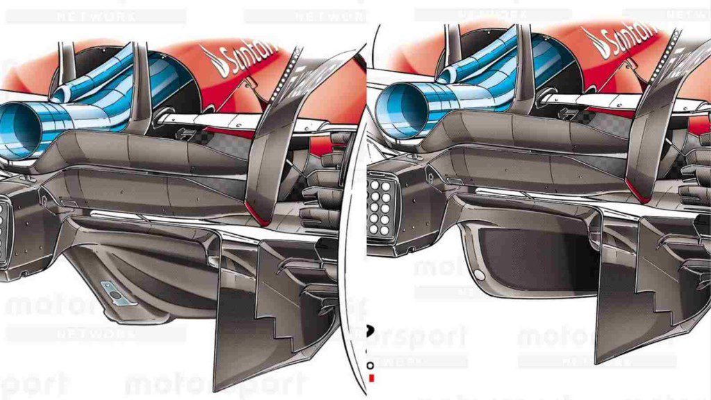 Change in the F1-75 by Ferrari