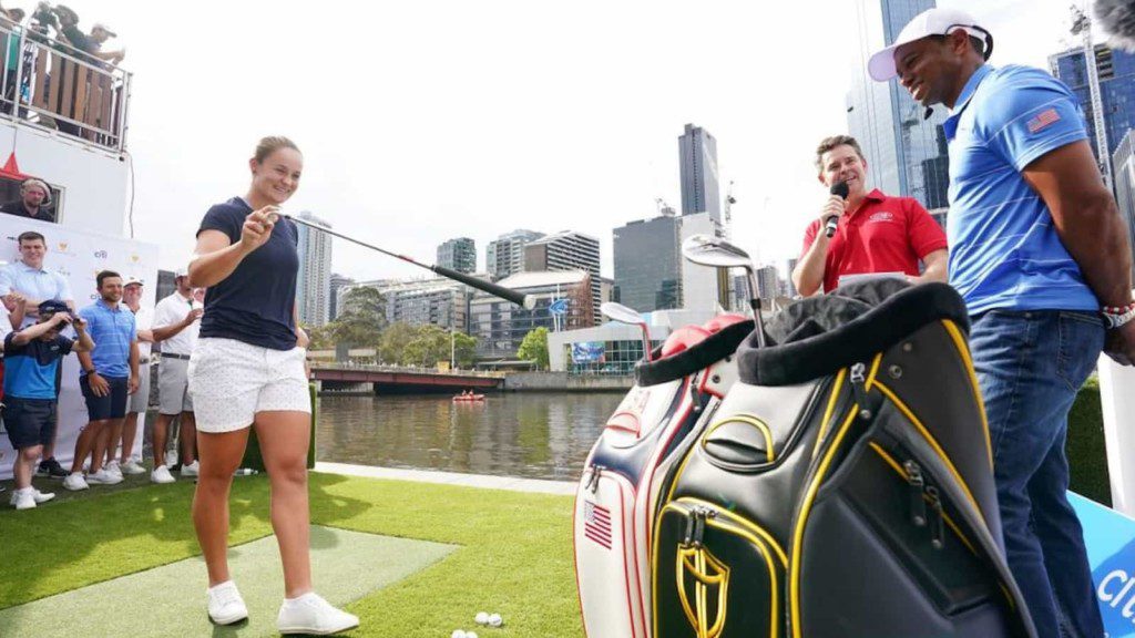 Ash Barty and Tiger Woods